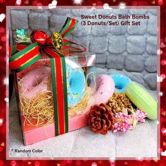 LET'S BLOOM Sweet Donut Bath Salt Ball Gift Set