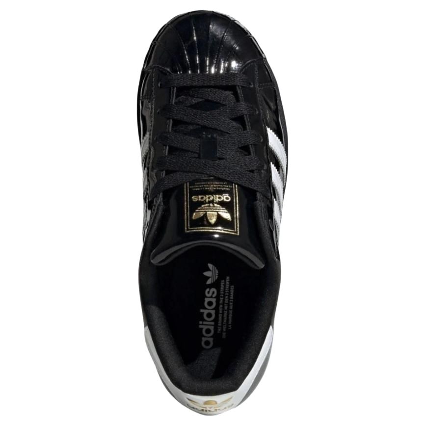 Adidas Superstar 2 Core Black Cloud White Women Sneakers Gold-Metallic JS4009