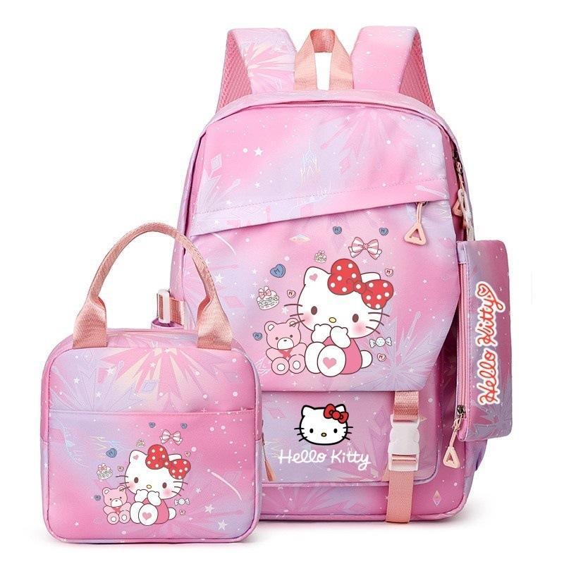3-teiliges Schulrucksack-Set für Schüler Große Kapazität Oxford-Stoff Schultasche mit Schultergurt und Federmäppchen