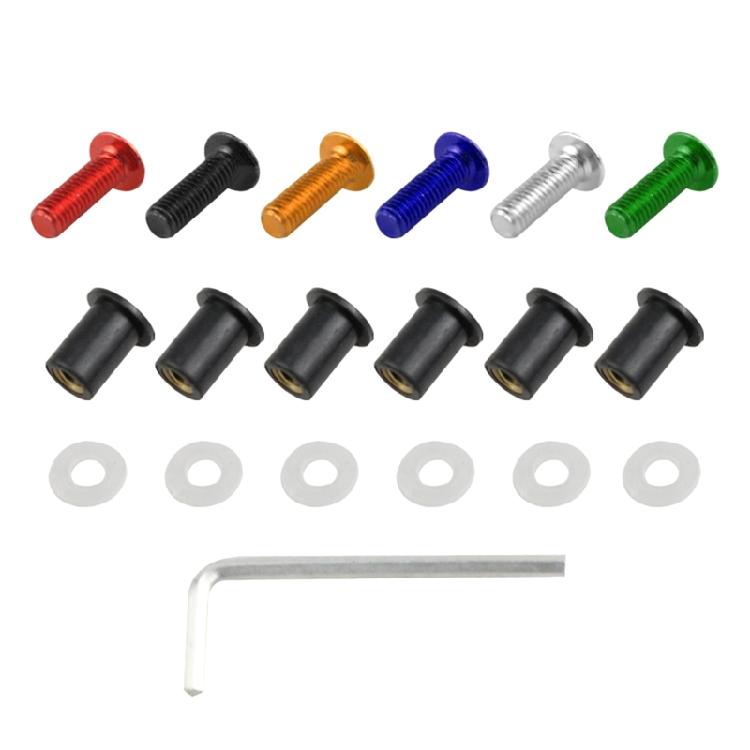 Motorcycle Windscreen Windshield Bolt Screw Nut Kit for Motorcross Fairing Decor