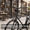 Foldable Folding Bike Basket with Mounting Plate Heavy-Duty