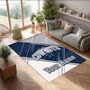 Tapis Dallas Cowboys en Velours Cristal, Tapis de Sol Personnalisé Antidérapant avec Texte Nom pour Décoration Intérieure Cadeau