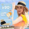 Packable Wide Brim Sun Hat with UPF 50+ UV Protection for Women - Ideal for Summer Beach Wear