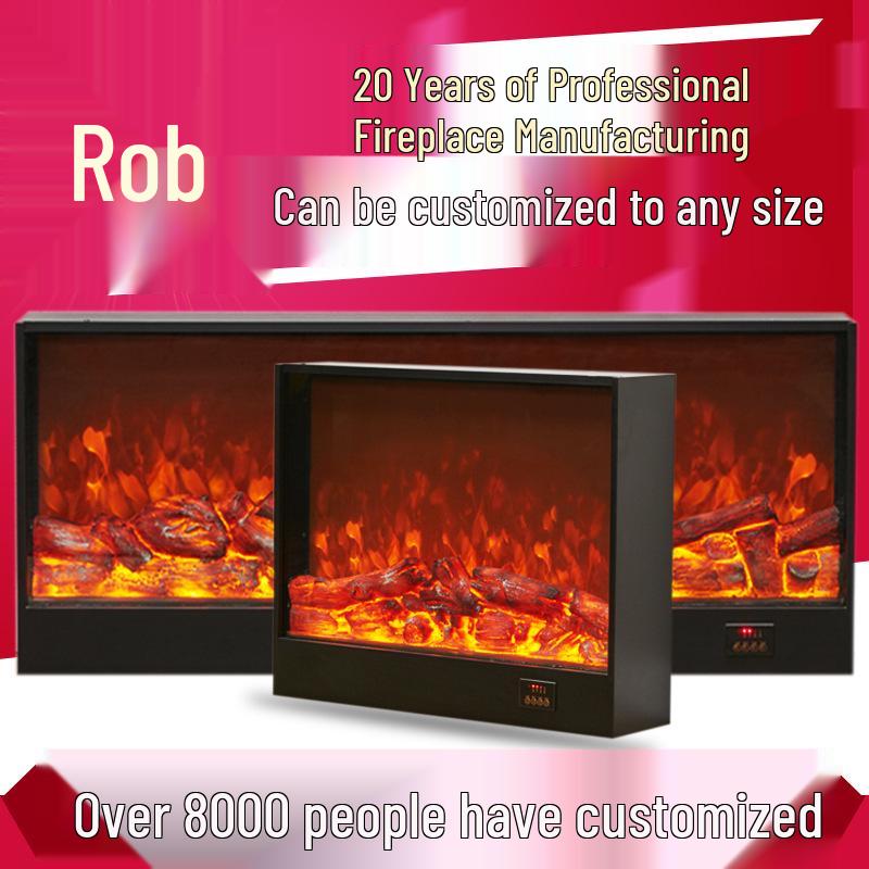 Decorative Flame Electric Fireplace Heater: Built-In Home Simulation