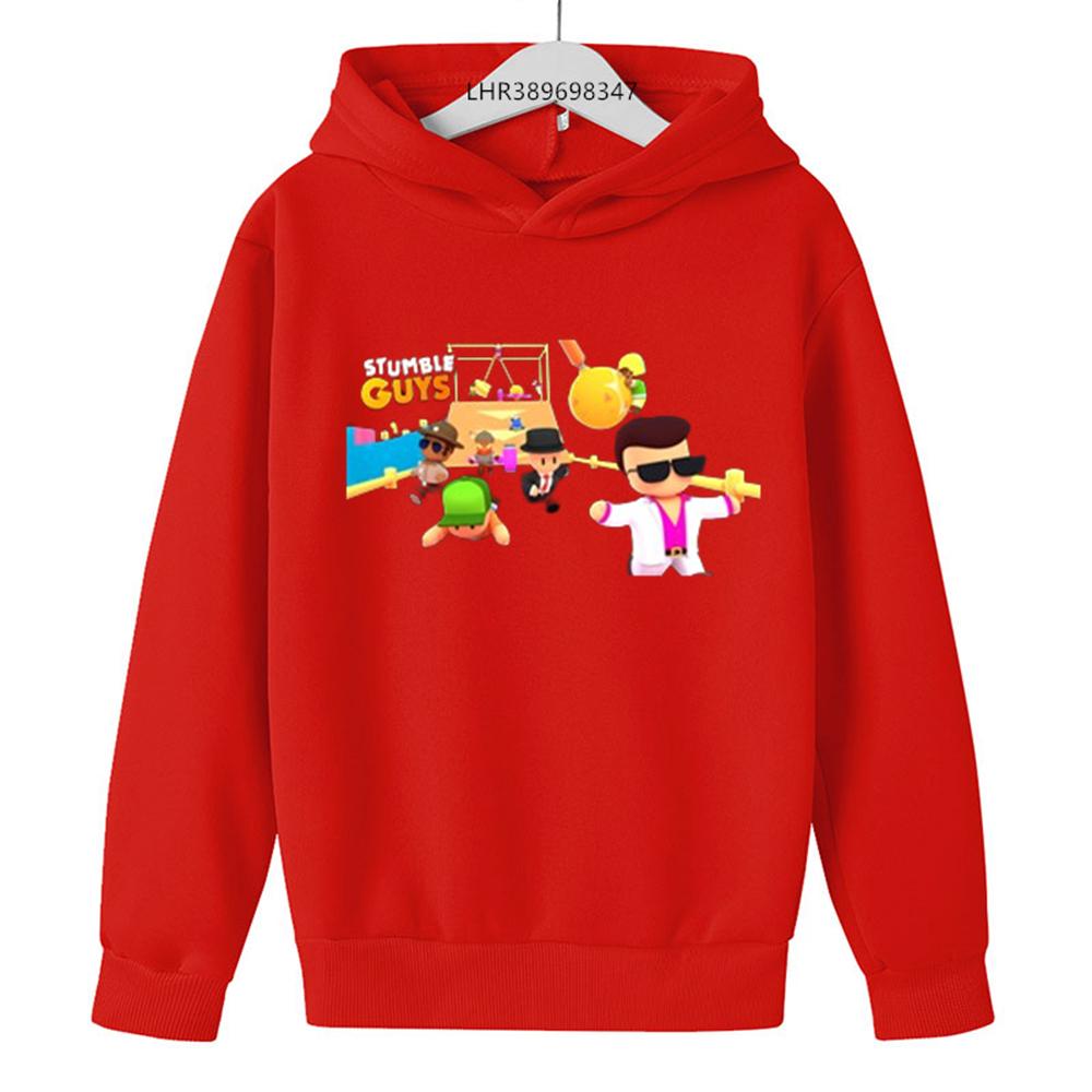 Stumble Guys Autumn Winter Sweatshirt Tops Hoodie Children's Hoodie Clothing Suitable for 3-12 Years Boys Girls Hood Outerwear