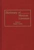 The Dictionary of Mexican Literature Book