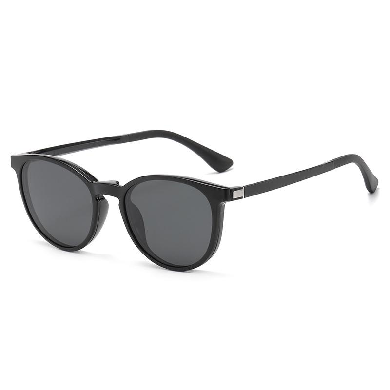 

Солнцезащитные очки Asha Lu с поляризационными клипсами для миопии: Унисекс Ретро Круглые Очки в Литературном Стиле