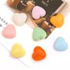 20Pcs Acrylic Solid Color Smooth Peach Heart Beads For DIY Necklace Bracelet Earrings Jewelry Making Craft Accessories