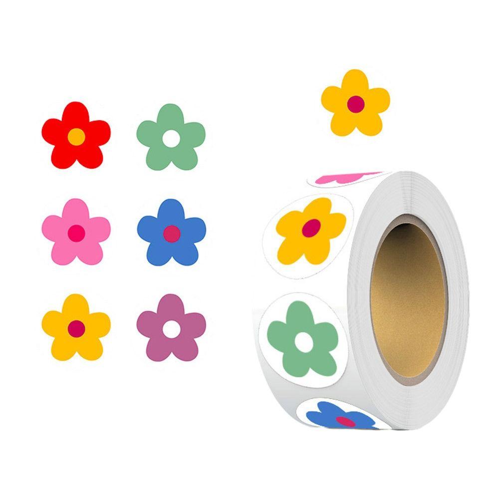 500Pcs/Roll Animal Praise Stickers Little Red Flower Inspirational Stickers Reward Stickers