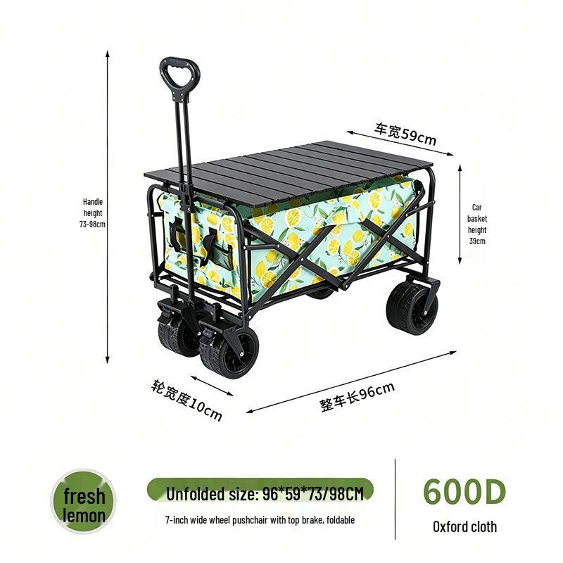 Portable Foldable Outdoor Camping and Shopping Cart with Large Capacity