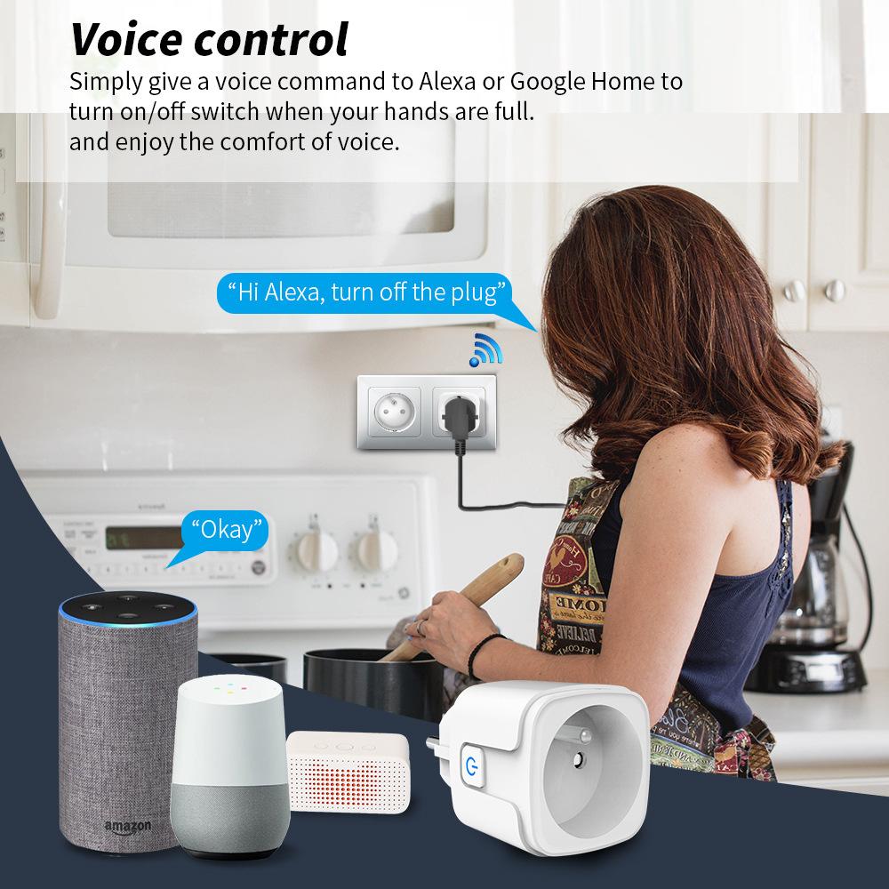 Francouzská zásuvka Graffiti WiFi Smart Socket Hlasové ovládání Mobilní telefon Dálkový spínač časování Předpisy pro detekci napájení Zásuvka