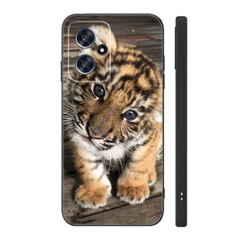 

Милый маленький тигр черный силиконовый чехол для телефона Xiaomi POCO X3 X4 NFC F3 F4 GT F5 M3 M4 M6 X5 X6 Pro 5G C55 C65 M5 POCO C65