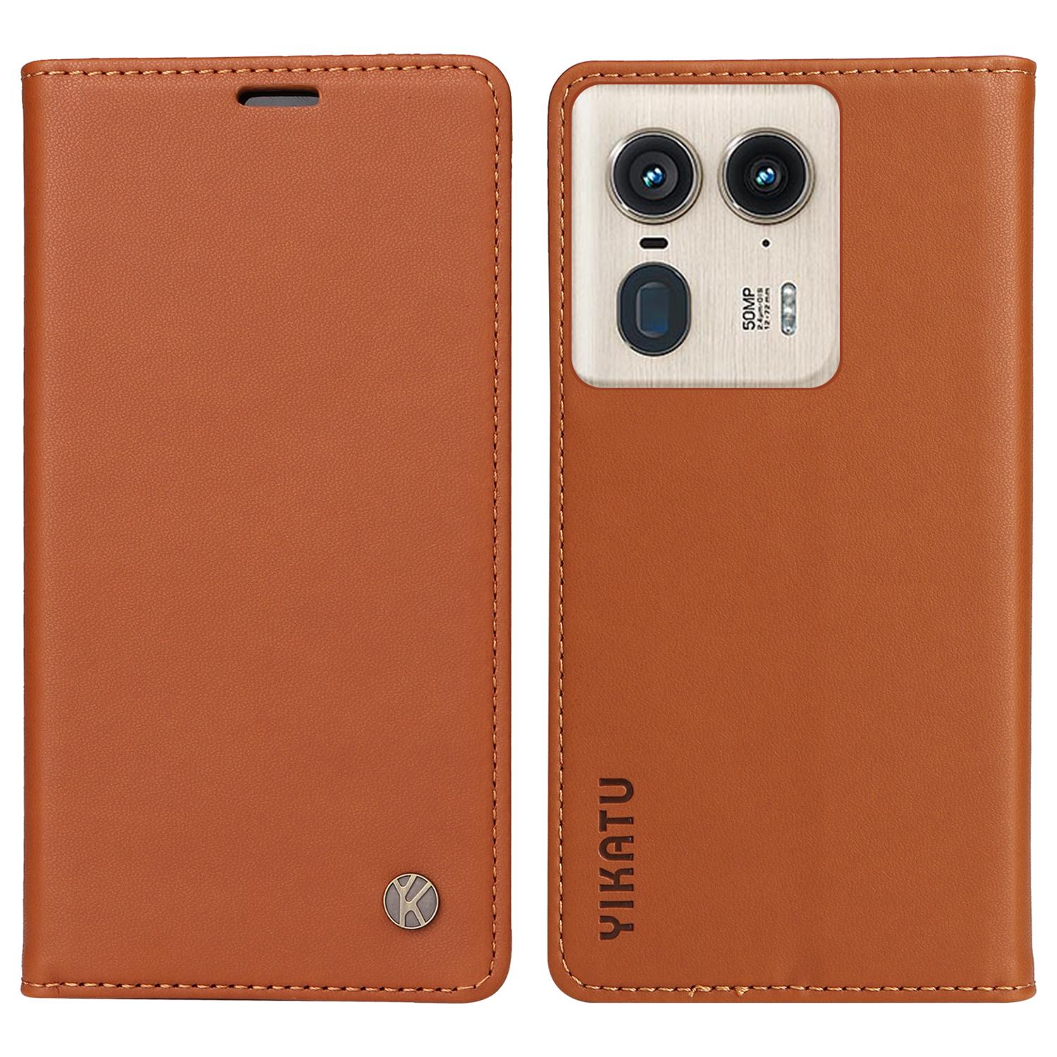 

YIKATU YK-001 For Motorola Moto X50 Ultra 5G/Edge 50 Ultra 5G Case Wallet Leather + Matte TPU Phone Cover F