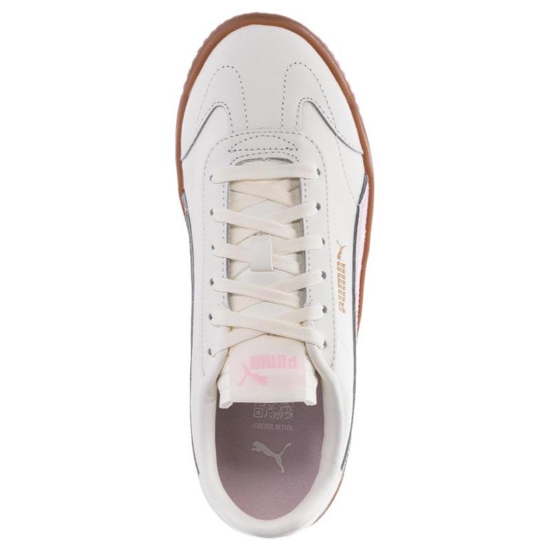 Puma Club 5v5 Women Synthetic Leather Skate Shoes Off White 397635-10