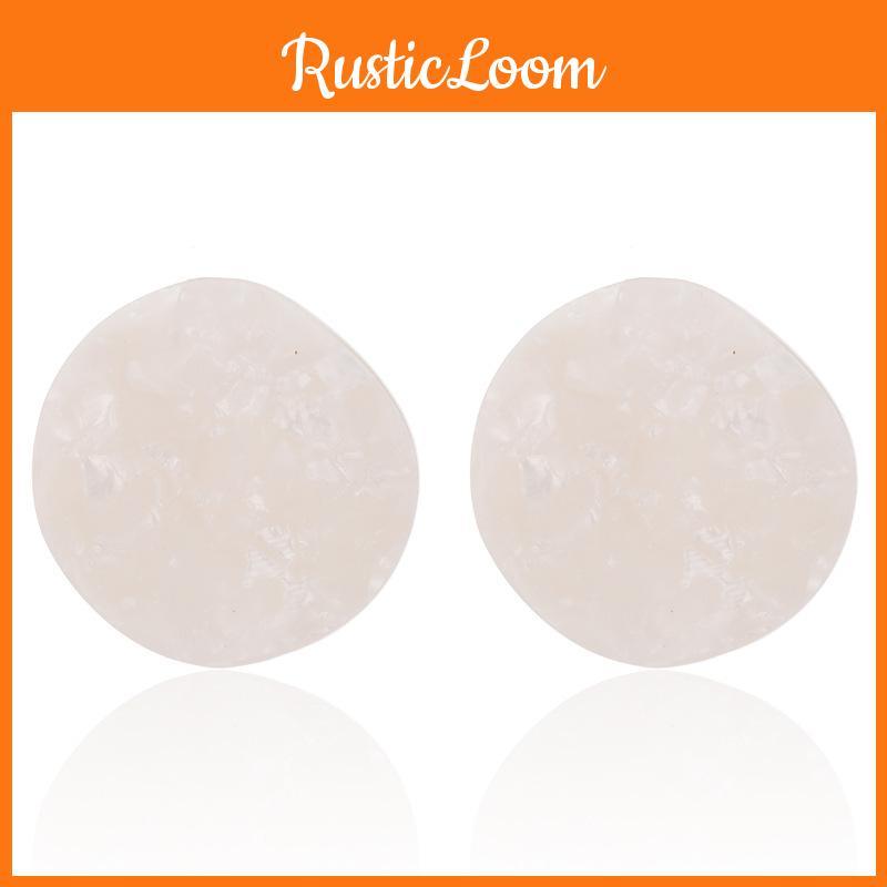 Stud Resin Fashionable Earrings For Women Simple Geometric Jewelry Design