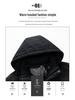 Men's Business Casual Down Jacket with Detachable Hood - Graphene Insulated, Thick Padded Cotton Coat for Winter