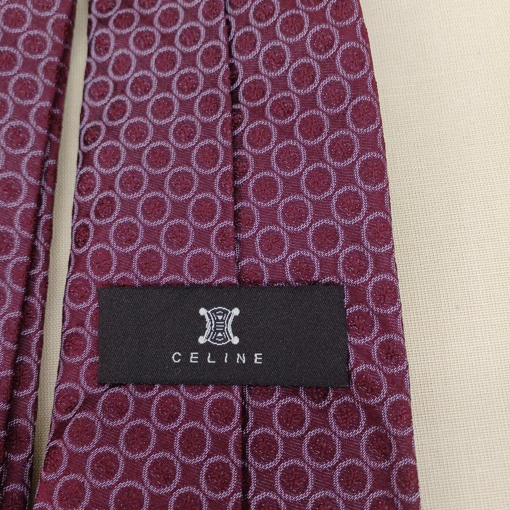 Used CELINE Jacquard Silk Tie Tie