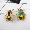Enamel Bumblebee Brooches Women Alloy Yellow Bee Insect Brooch Holiday Gift Broche Banquet Pins