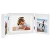VidaXL Foldable Photo Frame White 22x15 Cm+2x(10x15cm)
