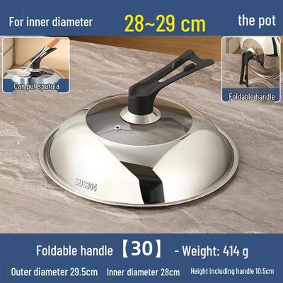 Yiceng 304 Edelstahl Topfdeckel mit aufrechtem Ständer