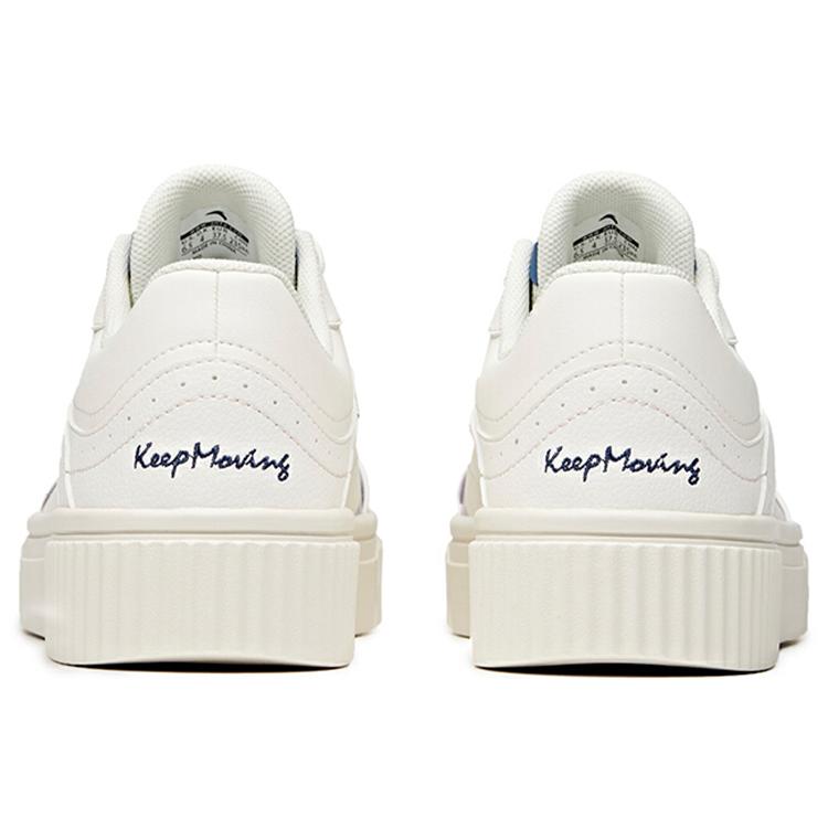 Anta Life Collection Slip Resistant Abrasion Resistant Low Top Skateboard Shoes Women's White Blue 922038026-2