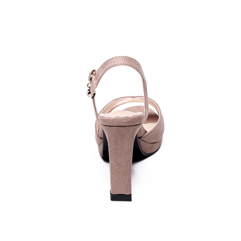 Léto Ženy 6 cm 8 cm Vysoké podpatky 2 cm Platforma Semišové sandály Lady Fetish Block Nízké podpatky Sandles Nighclub Catwalk Párty boty