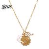 Unique Faux Opal Pendant 12 Constellations Necklace Moon Charm Constellation