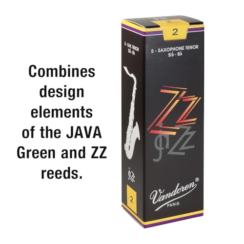 Vandoren ZZ Tenor Saxophone Reeds, Hardness 2 (Pack of 5)