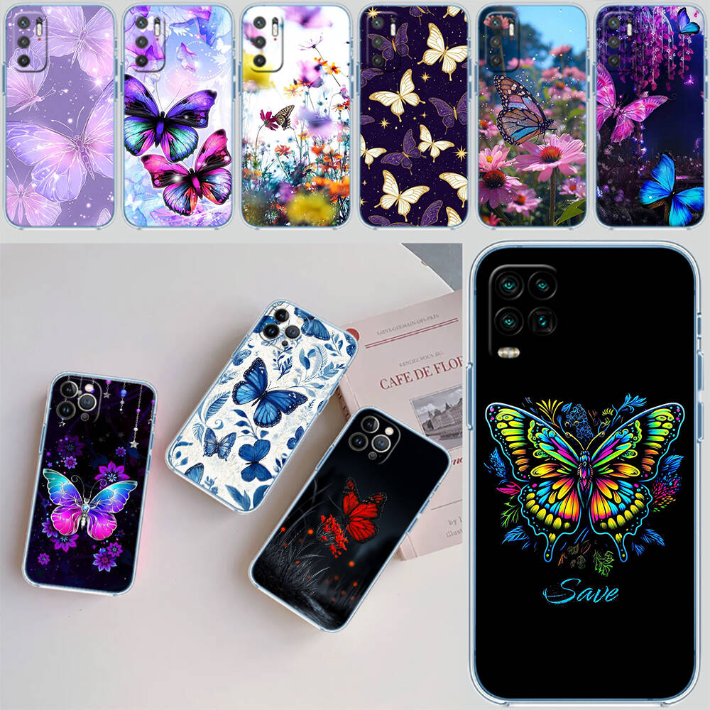 Colorful Butterfly Phone Case for Motorola Edge 20 30 S30 40 50 Fusion Lite Plus Pro Neo Ultra One Hyper Power Action Zoom Macro Vision