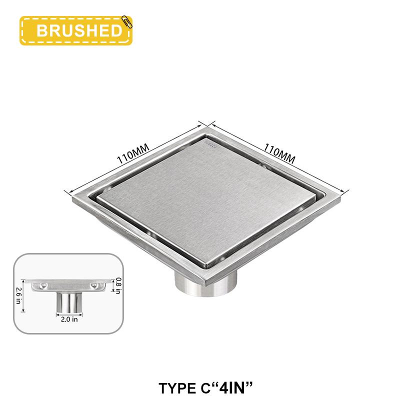 

Квадратный невидимый слив из нержавеющей стали для пола, дезодорирующий фильтр для мусора, слив для душа, слив для пола, фильтр для воды, аксессуары для ванной комнаты