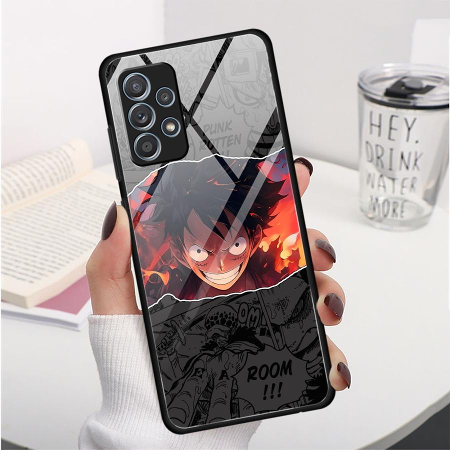 OneS P-ieceS Anime Case for Samsung Galaxy A12 A10 A13 A20 A21 A06 A14 A30 A15 A50 A73 A34 A16 A02 A36 A71 A56 A35 A25 A51 A52