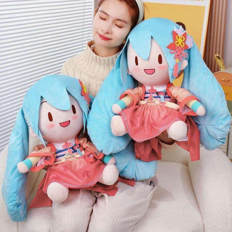 New Cartoon Pink HatsuneMiku Stuffed Plush Doll Pillow Cute and Good-looking Hatsune Girl Sleeping Companion Plush Doll Toy Gift