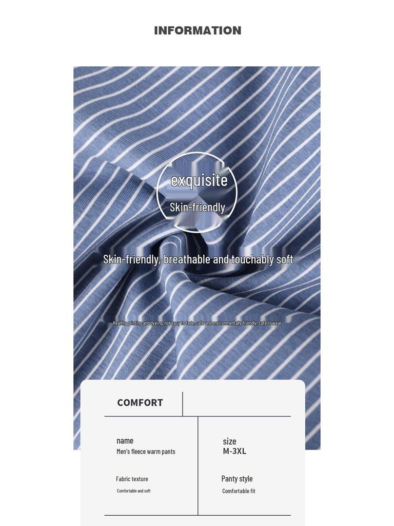 Men's Fleece-Lined Base Layer Pants - Extra Thick, Elastic, Warm Cotton Wool Long Johns for Boys & Youth In Solid Colors for Cold Weather