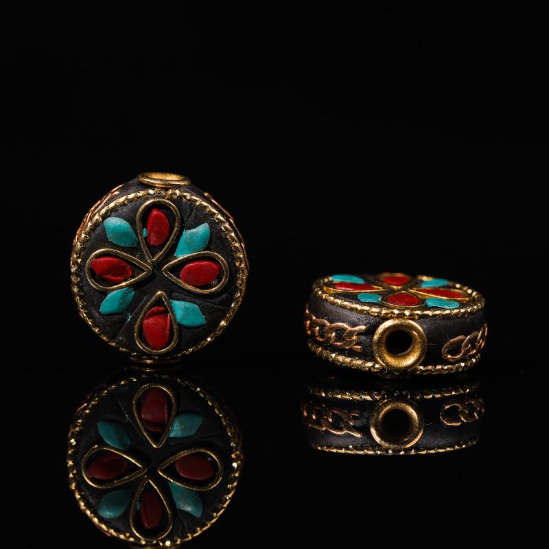 Nepal Handmade Auspicious Cloud Brass Spacer Beads for DIY Jewelry and Ornaments