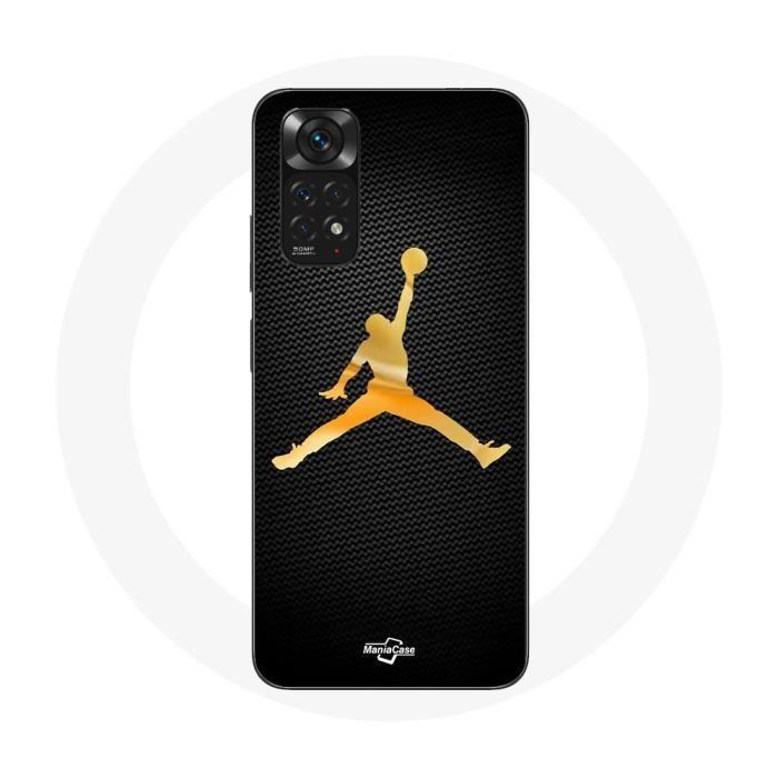 Coque - MANIACASE - Xiaomi Redmi Note 11S - Jaune - Michael Jordan Logo - Souple