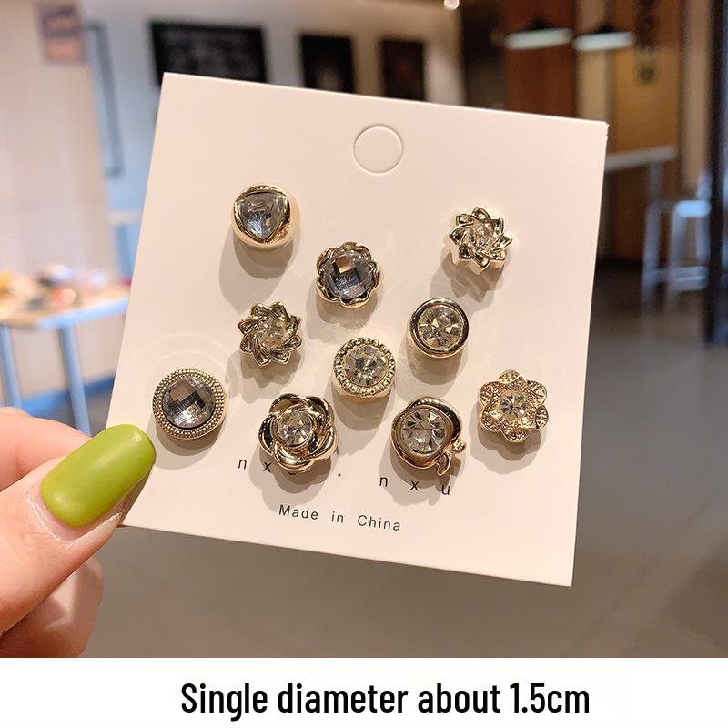 Pearl Smiley Face Brooch Pin - Cute Anti-Exposure Women's Collar Accessory