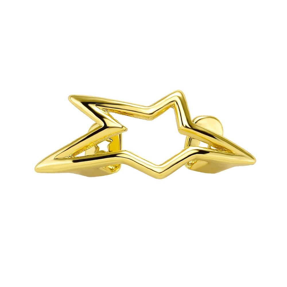 Hollow Dental Grills Copper Pentagram Tooth Caps Fashion Irregular Star Tooth Grillz Men Women