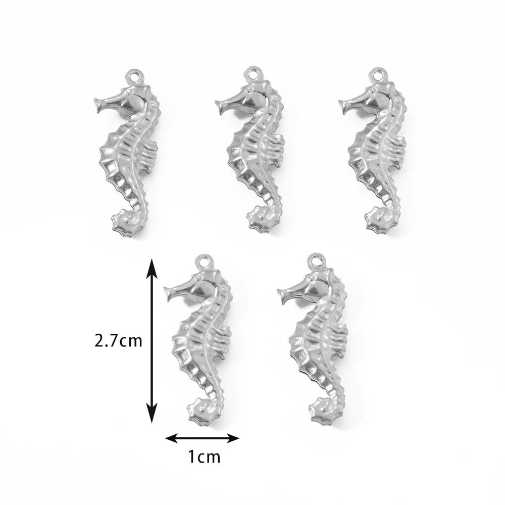 Wholesale 20pcs/lot Starfish Shell Strawberry Elephant Hollow Charms Pendant Stainless Steel DIY Jewelry Making Crafts