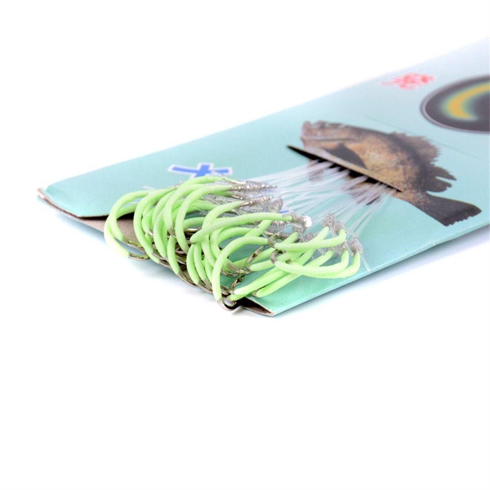 with Fishing Line Glow Hook High Carbon Steel Fishing Hook with Line  Fresh&Saltwater