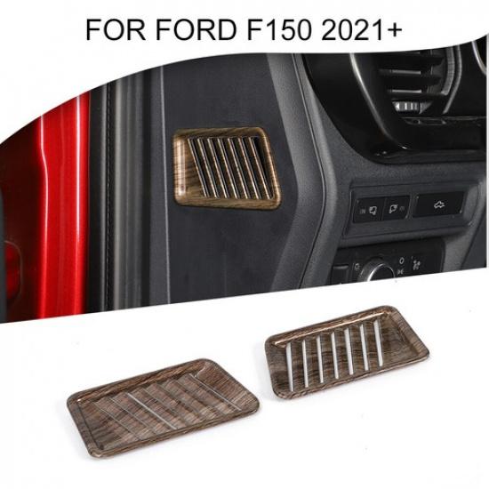 Center Console Side Air Vent Outlet Trim Cover Bezel For Ford F150 21+Wood Grain