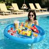 Enhanced Inflatable Pool Party Float: Multi-Use Beverage & Ice Tray Holder