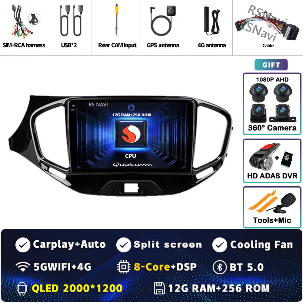 Android 14 Carplay Car Radio For LADA Vesta Cross Sport 2015 - 2020 Multimedia Video Player Navigation GPS Stereo 2Din Head Unit