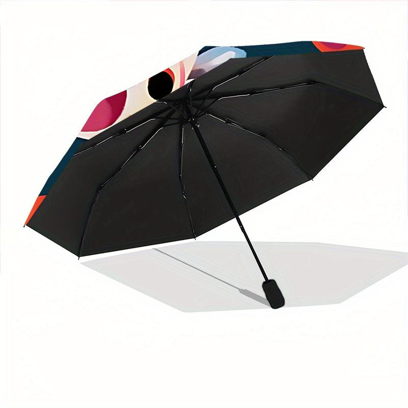 1pc Koi Pond Automatic Folding Umbrella Portable Collapsible Design, 8-Rib Iron Frame, Durable Fabric, All-Season Casual Outdoor 200