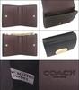 Coach Eliza Signature Coated Canvas Leather Small Wallet (Bi-fold) FCW801 CW801 Walnut and Black (Outlet)