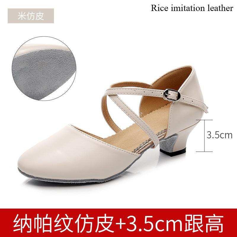 Women Dance Shoes Latin Party Tango Jazz Elegant Dancing Shoes Lace-up Suede Sole Closed Toe Microfiber Leather 7 Colors