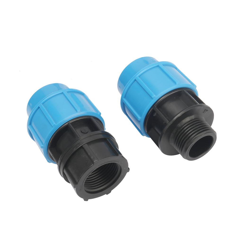 5 Stück Außendurchmesser 20/25/32mm Rohrschnittstelle auf 1/2" 3/4" 1" Außengewinde/Innengewinde PE Geradeverbinder Sanitärrohrarmaturen