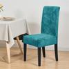 1/4Pcs Soft Velvet Dining Chair Cover Leaves Jacquard Chair Slipcover Elastic Solid Color Seat Protector Case Housse De Chaise