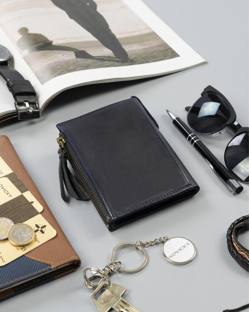 Large retro wallet with two coin pockets - Rovicky