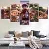 5 Pieces Attack On Titan Battle Japan Anime Poster Modern Home Wall Decor Picture Art Print Painting On Canvas For Living Room