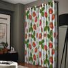 Sommerfrucht Erdbeerblatt Wiederholung Fenster Vorhänge Landschaftliche Vorhänge für Wohnzimmer Dekorative Artikel Wohnzimmer